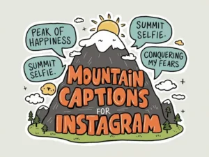 Mountain Captions for Instagram