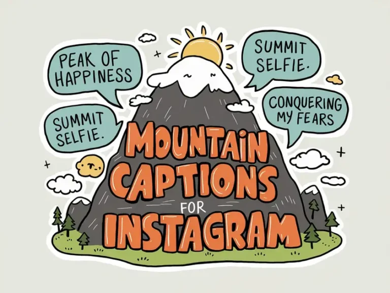 Mountain Captions for Instagram