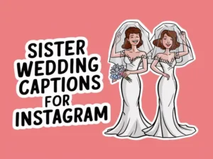 Sister Wedding Captions for Instagram