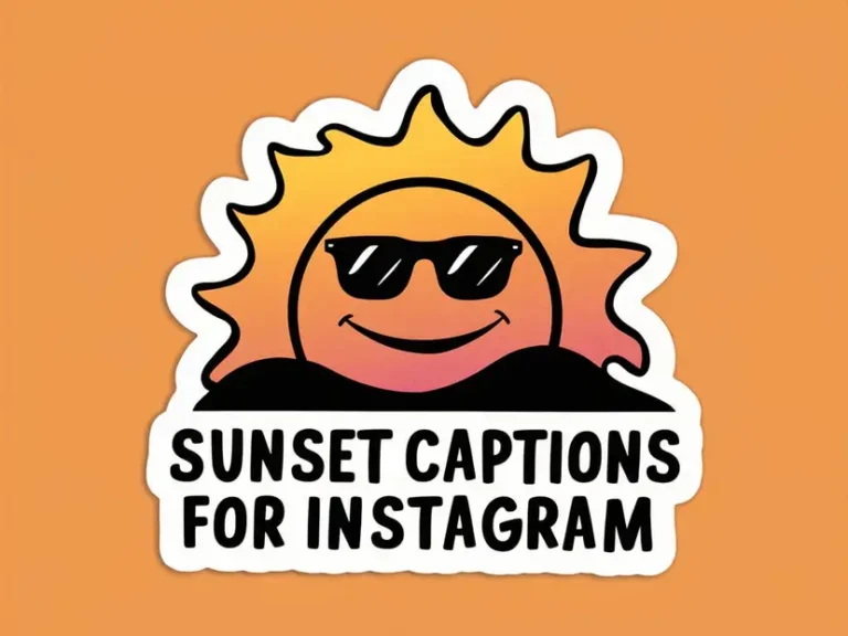 Sunset Captions for Instagram